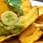Crunchy Plantain Chips Meet Creamy Guacamole Delight