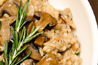 Hearty Barley Risotto with Mushrooms and Fresh Thyme Flair