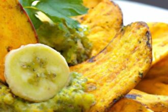 Crunchy Plantain Chips Meet Creamy Guacamole Delight