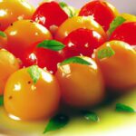 Delectable Cheese Spheres Paired with Ethereal Tomato Air