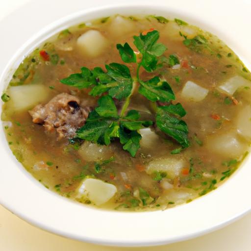 Hearty Beef & Barley Soup Infused with Fresh Garden Herbs