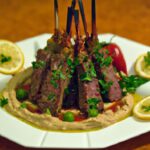 Delicious Lamb Skewers with Hummus & Taboulé Feast