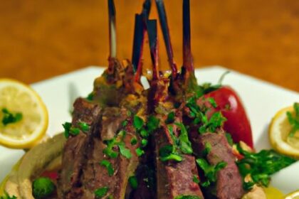 Delicious Lamb Skewers with Hummus & Taboulé Feast