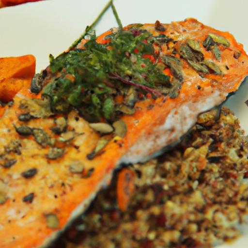Savor Grilled Salmon ⁣with Herb ⁢Crust and Lentil Ragout
