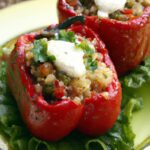 Wholesome Stuffed Peppers: Quinoa & Herbed Goat Cheese Delight