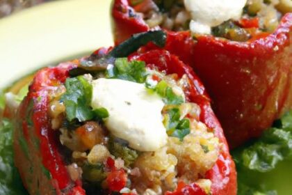 Wholesome Stuffed Peppers: Quinoa & Herbed Goat Cheese Delight
