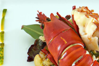 Savor the Elegance: Lobster Tail with Saffron Butter Delight