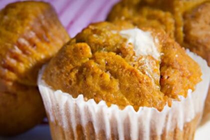 Irresistible Pumpkin Muffins with Cream Cheese Swirl Delight