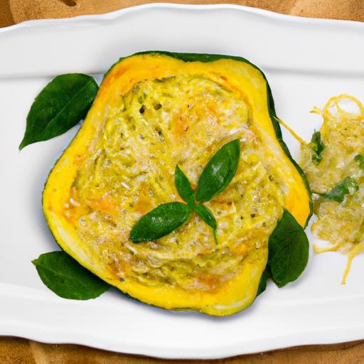 Spaghetti Squash Delight: Low-Sodium Pesto Made Healthy