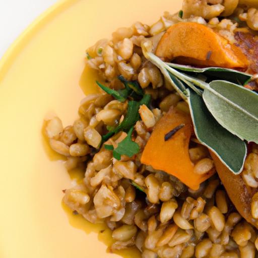 Hearty Farro with Roasted Butternut Squash and Sage Bliss