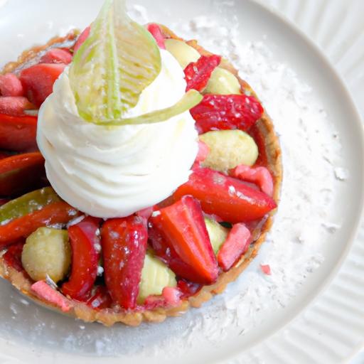 Rhubarb Cream tart‍ Meets‌ Strawberry Meringue delight