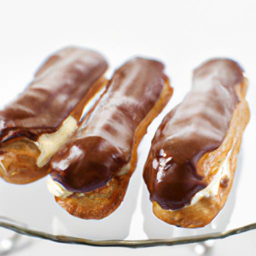 Indulge in Luxurious Eclairs with Chocolate & Vanilla Cream