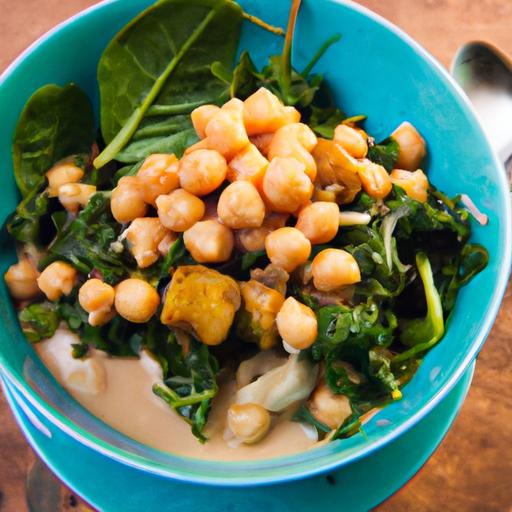 Creamy Coconut Curry with Chickpeas & Spinach Delight