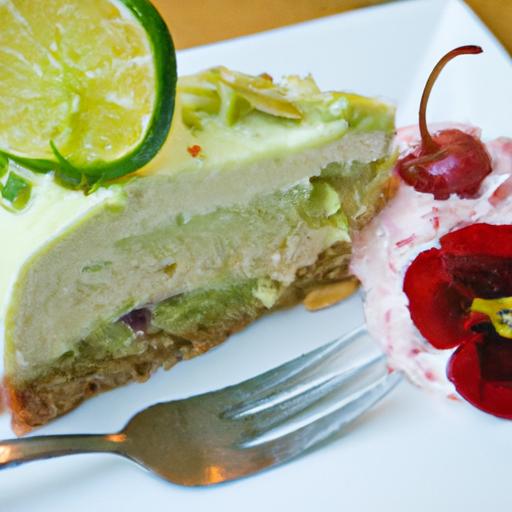 Zesty Lemon-Lime Cherry‌ Pistachio Cheesecake Delight