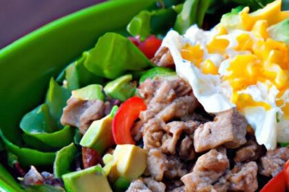 Hearty Keto Burrito Bowl: Ground Beef & Cheese Delight