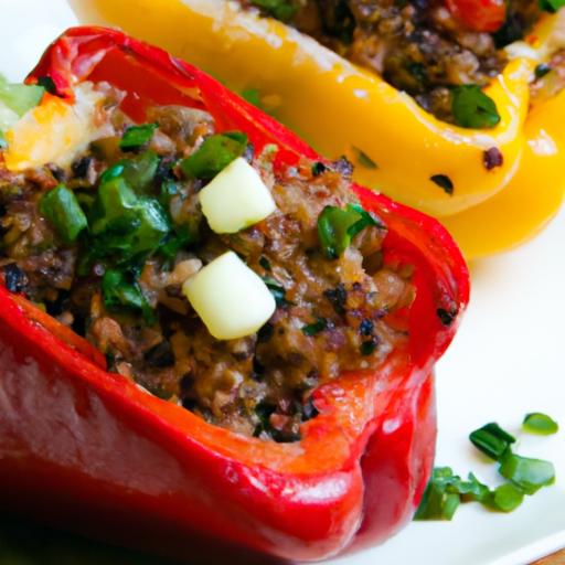 Hearty Stuffed Peppers with Quinoa and Black Beans Delight