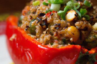 Hearty Stuffed Peppers with Quinoa and Black Beans Delight
