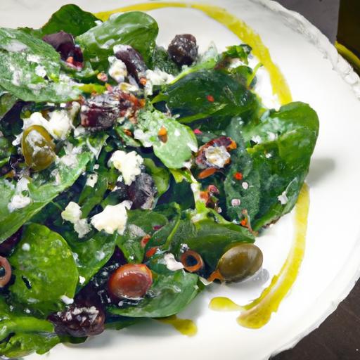 Elevate Your Greens: Salad with Balsamic Spheres & Olive Oil Powder