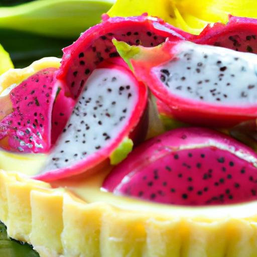 Exotic Dragon Fruit Tart with Creamy Vanilla Crust Delight