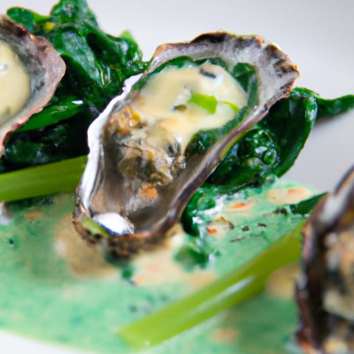 Oysters Rockefeller Reimagined: Spinach & hollandaise Twist