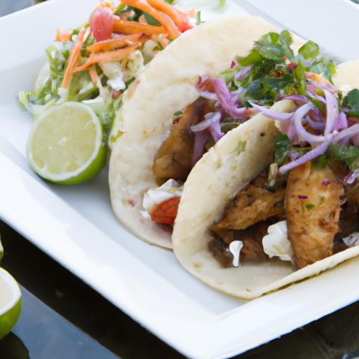 Crunchy Fish Tacos with Zesty Cilantro Lime ⁢Slaw Delight