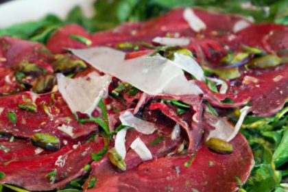 Delicate Beef Carpaccio with Peppery Arugula & Zesty Capers