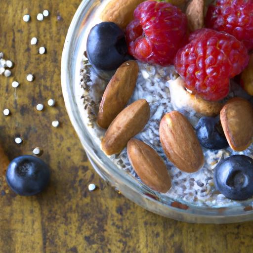 Energize Mornings: Chia Pudding with Almond Butter & Berries
