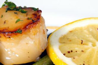 Golden Pan-Seared Scallops Drizzled with Zesty Lemon Butter
