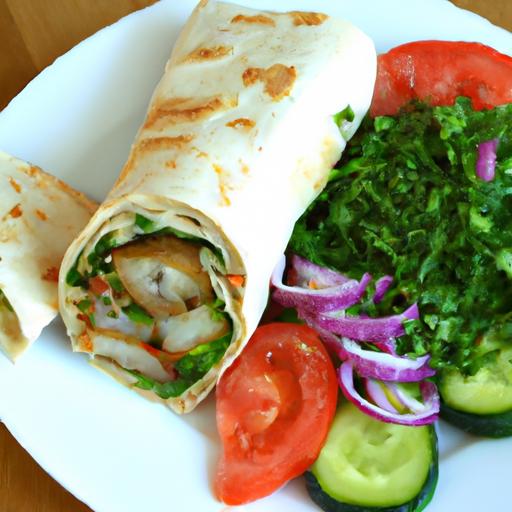 Savor the Vegan gyro wrap: Seitan & Tzatziki Delight