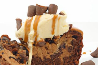 Decadent Peanut Butter Brownie Boudle Cheesecake Ice Cream Delight